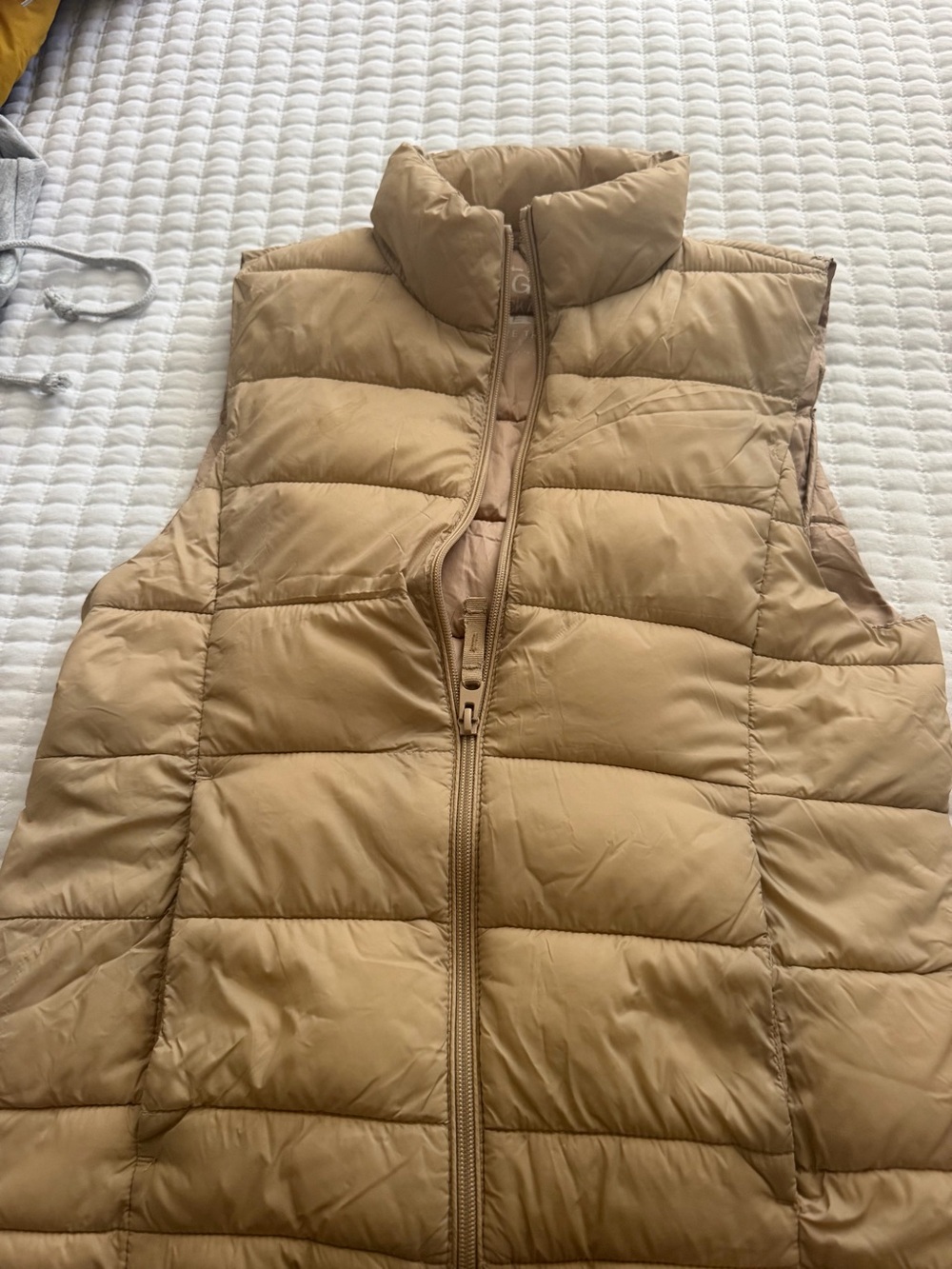 Love Tree Light Tan Packable Quilted Vest